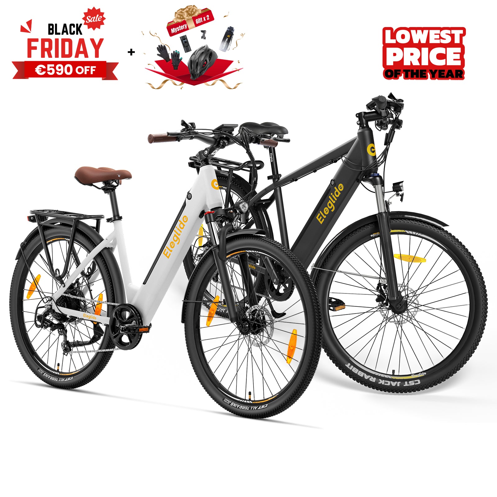 Combo Sale - T1 + T1 ST White E-bike