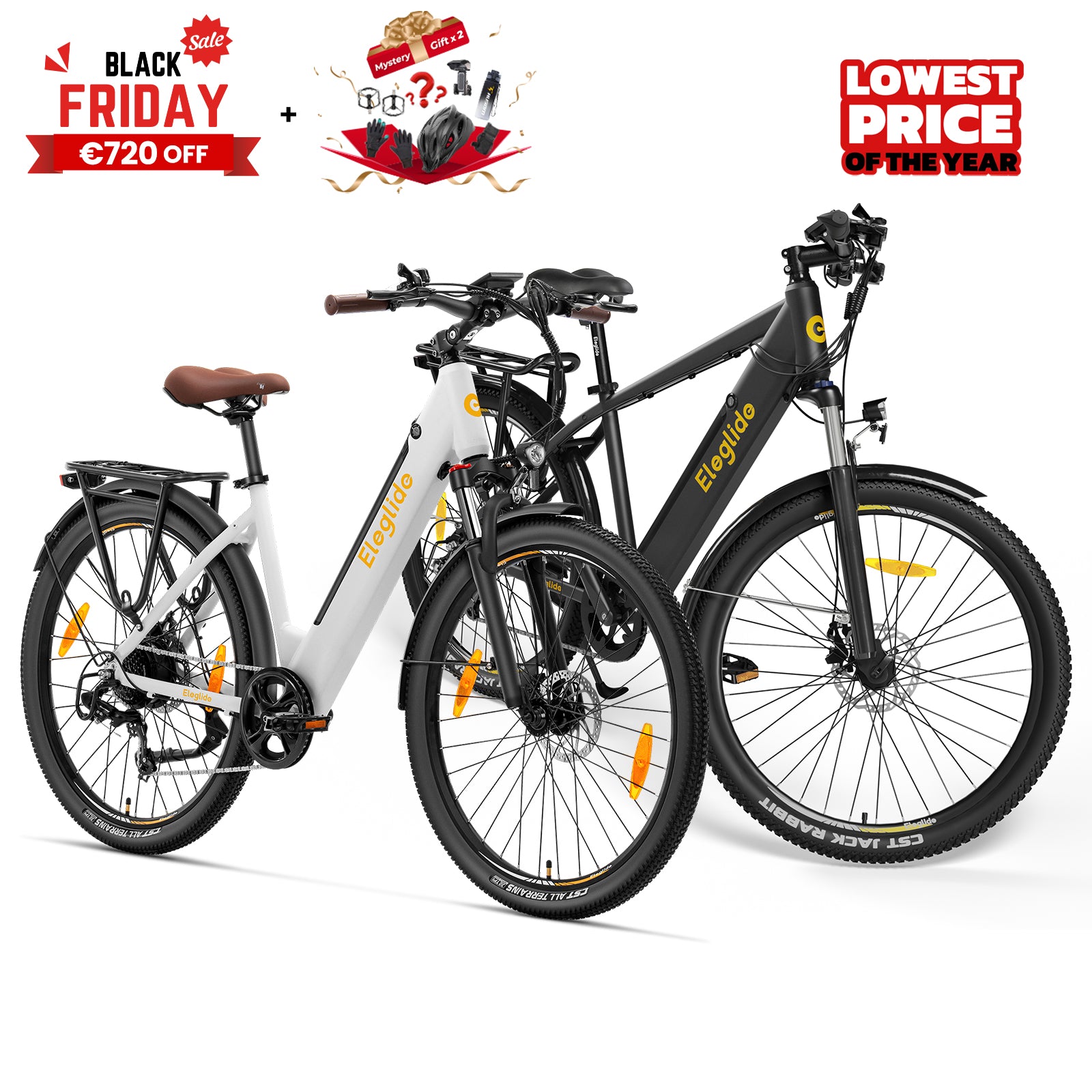 Combo Sale - T1 + T1 ST White E-bike