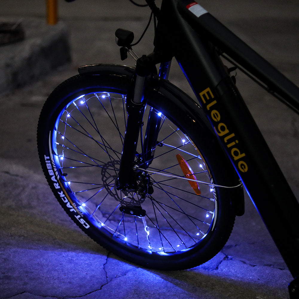 Luci per ruote bici blu (2 pezzi, senza batteria)