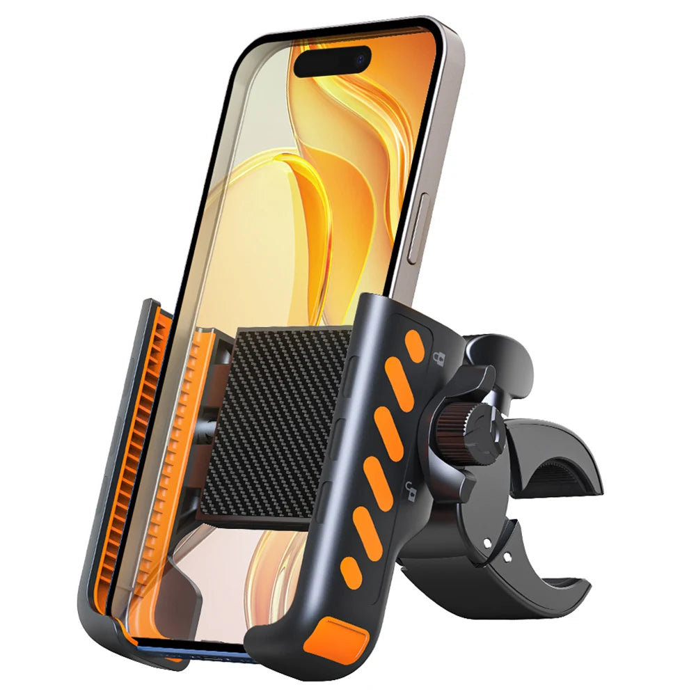Supporto per telefono da bici con morsetto per manubrio girevole a 360°