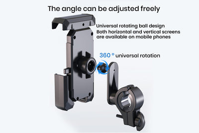 Bike Phone Mount Holder with Rain & Shade Shield