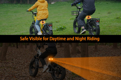 Bike Detachable Tail Light with Turn Signals Wireless Remote Control