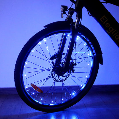 Luces de rueda de bicicleta azul (2 piezas, sin batería)