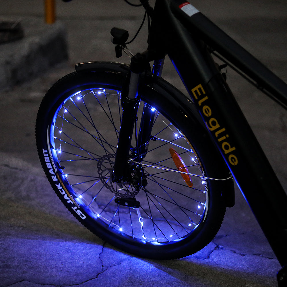 Blue Bike Wheel Lights (2pcs, No Battery)