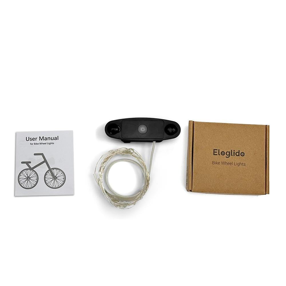 Luci per ruote bici blu (2 pezzi, senza batteria)